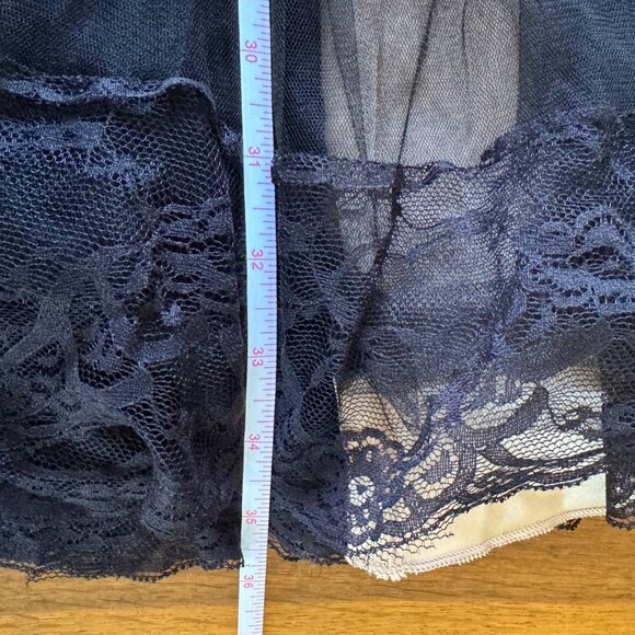 TRISH SCULLY Adriana Dress Girls 8 Black Lace Gown Elegant Formal Babydoll Tea - Picture 8 of 9